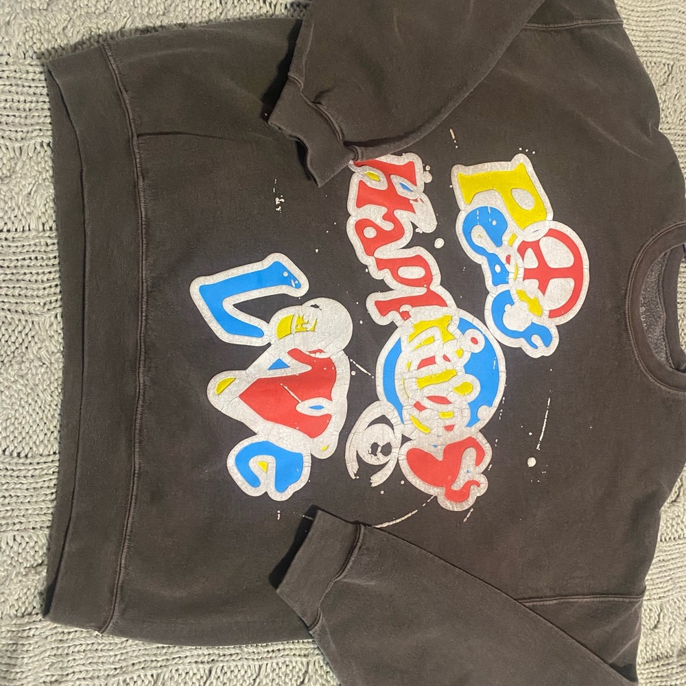 Kids Graphic Sweatshirt - Black with Multicolor Print